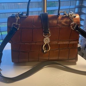 Dooney Bourke Alligator Brown and Black Purse